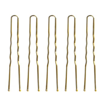 Hairdresser's hair bows E-57 120 pcs. 5.6 cm gold