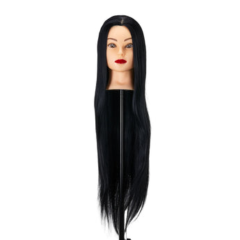 Head for barber training Gabbiano WZ2 artificial hair, color 1H, length 24"