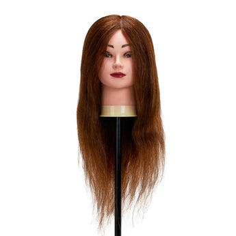 Head for hairdressers training Gabbiano WZ1 natural hair, color 4H, length 20"