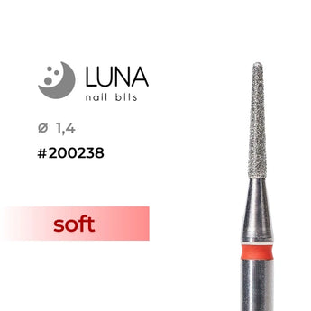 Luna Bits jyrsin pyöristetty kartio 1,4-8, Red Fine Grit