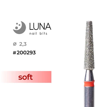 Luna Bits jyrsin Truncated Cone - 2,3 10, Fine Grit, Punainen