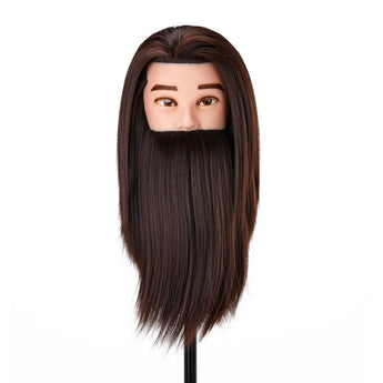 Gabbiano WZ4 synthetic hair beard training head, color 4H, length 8"+6""