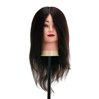 Head for hairdressers training Gabbiano WZ1 natural hair, color 1H, length 16"