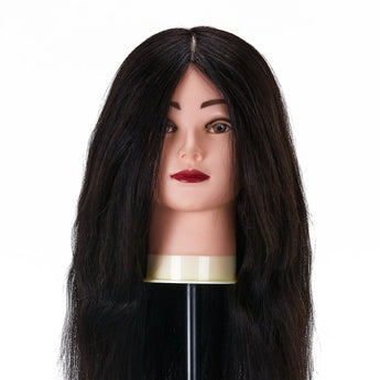 Head for hairdressers training Gabbiano WZ1 natural hair, color 1H, length 20"