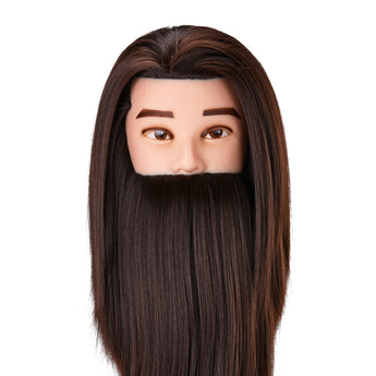 Gabbiano WZ4 synthetic hair beard training head, color 4H, length 8"+6""