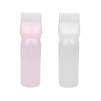 Bottle with a comb for applying mix color paints