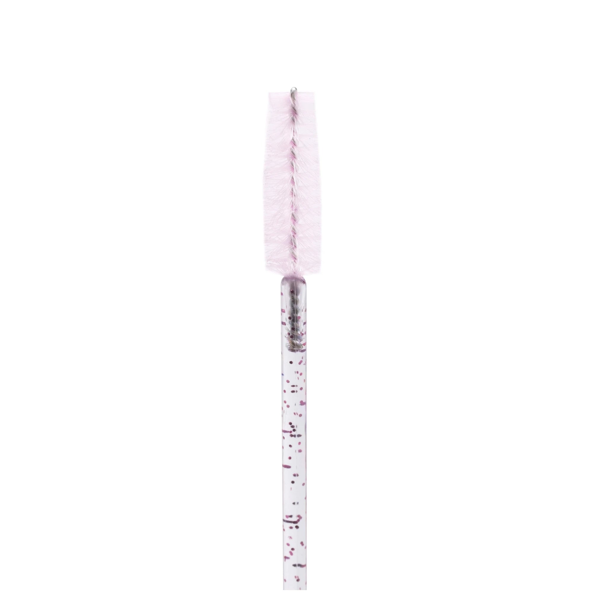 ABA GROUP Silicone brush for eyelashes and eyebrows, pink glitter 50 pcs
